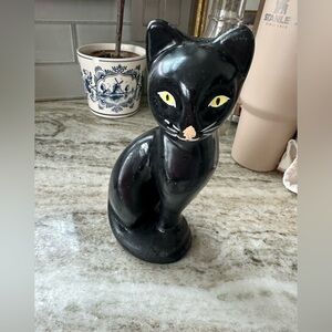This vintage Fenton stylized black panther cat figurine